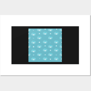 Polka Jellies Stinging Blue Posters and Art